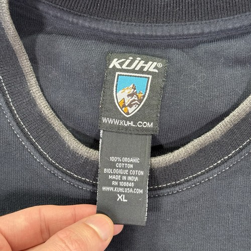 Sudadera KUHL Para Hombre XL Negra Dos Tonos Pullover Exterior De Colección Algodón Orgánico - Imagen 10 de 13