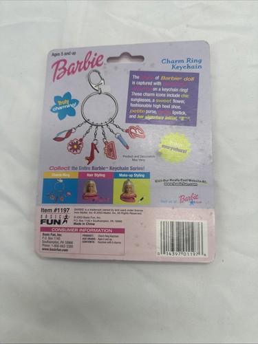 Vintage Barbie Charm Ring Keychain - Picture 2 of 2