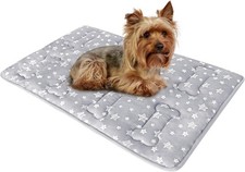 Soft Dog Crate Mat Anti-Slip Dog Bed Mat Machine Washable Kennel Pad 24"X18"