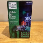 Home Accents Holiday LED Static Merry Christmas Illusion Projector Images New