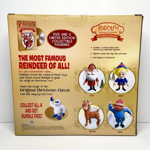 Rudolph The Red Nosed Reindeer 50th Anniversary DVD Plus Talking Figures (notes) - Imagen 2 de 5