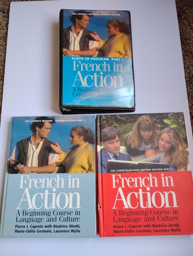 French in Action the Capretz Method Part 1 & 2 by Pierre Capretz Yale University - Picture 1 of 24
