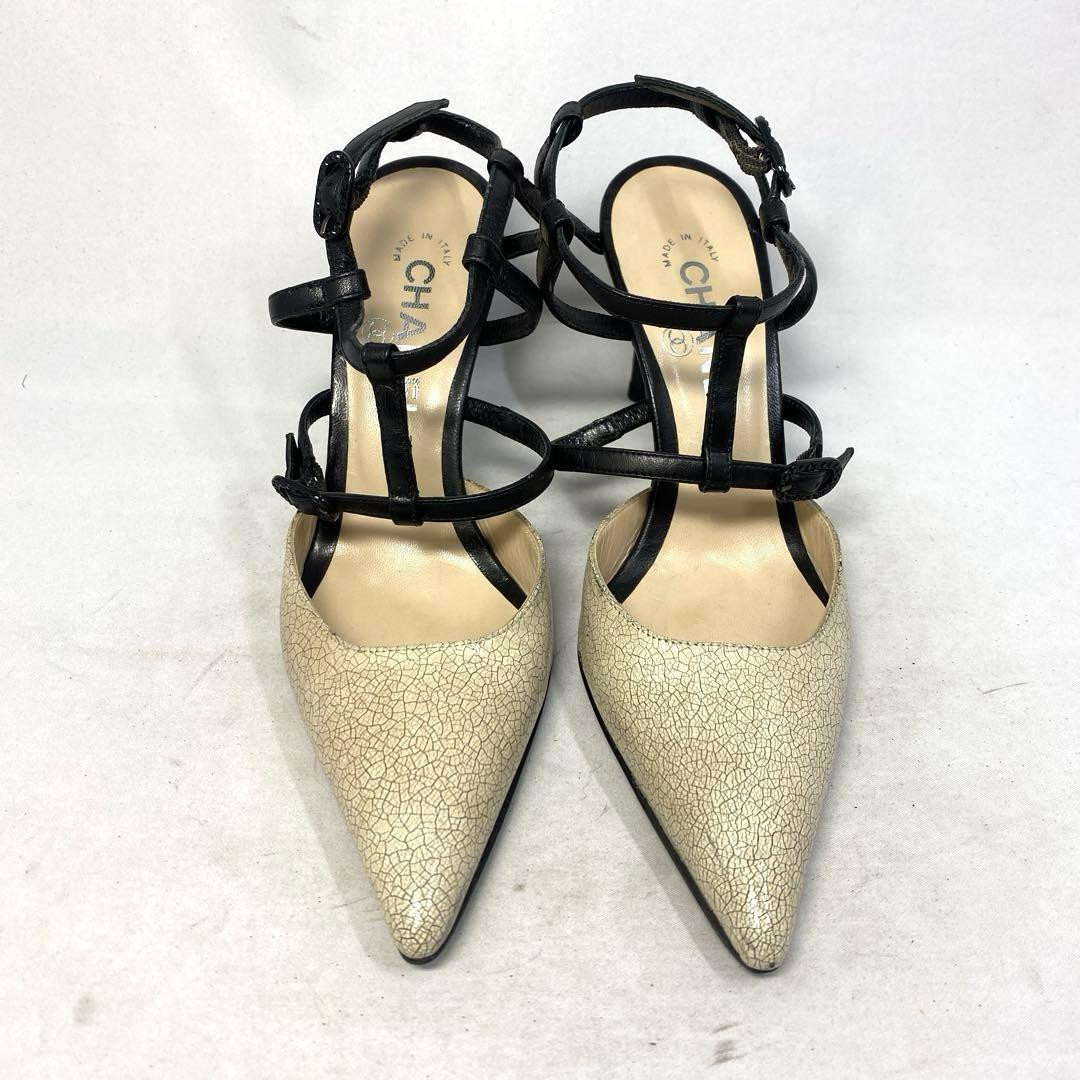 靴 CHANEL Mini Coco Mark Pumps Beige Chanel Heels Pumps Shoes Coco Mark Beige Size 36 US About6
