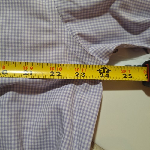 Roundtree & Yorke Gold Label Oberhemd Herren 17-34 tailliert lavendel kariert LS - Bild 14 von 19