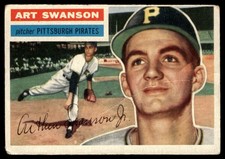 1956 Topps Art Swanson RC Pittsburgh Pirates #204