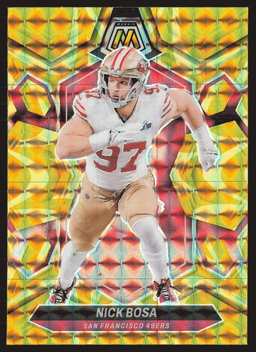 2024 Panini Mosaic #195 Nick Bosa Mosaic Reactive Yellow - Imagen 1 de 2