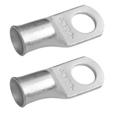 SELTERM 2pcs 2/0 AWG 1/2 Stud Tinned Copper Wire Lugs, Battery Lugs, Ring Ter...