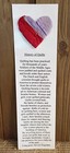 History of Quilts Bookmark with Fabric Heart Quilt Piece, 8.5"
