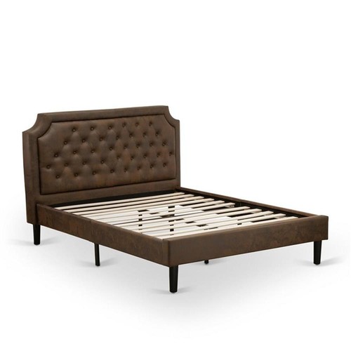 East West Furniture Granbury 3 Pieces Wood Queen Bedroom Set in Brown/Jacobean - Picture 3 of 10