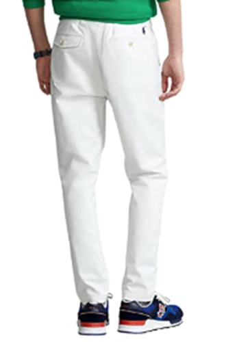Polo Ralph Lauren Mens Classic fit Casual Pants Large White Solid Stretch - Picture 2 of 2