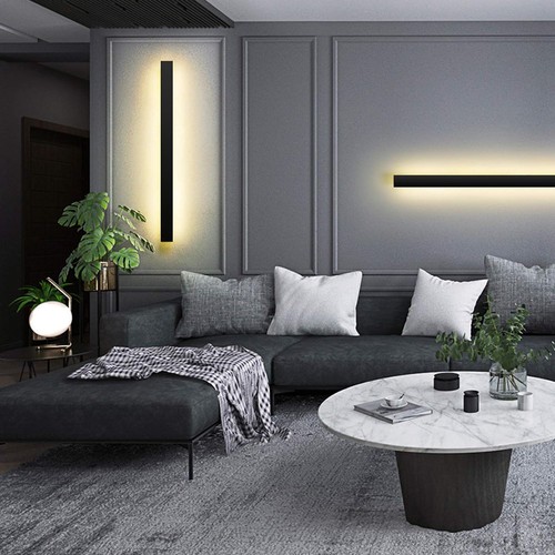 Modern Waterproof LED Wall Light Sconce Outdoor Lamp Exterior Lights Long Strip - Picture 9 of 17