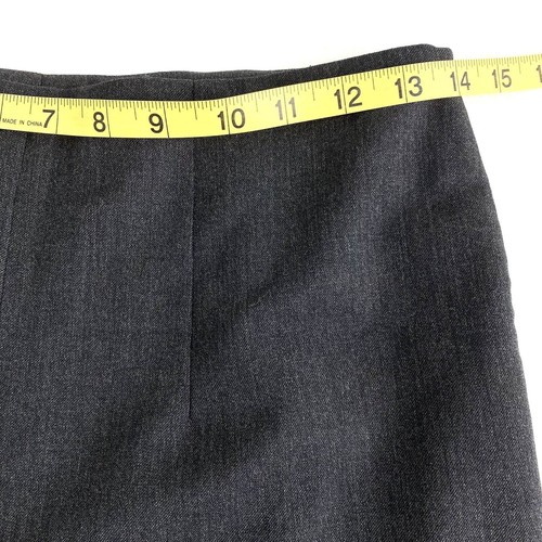 Gunext Womens Wool Dress Pants Size 8 Charcoal Gray Zipper Fly High Rise Pleated - Picture 5 of 7