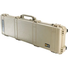 Pelican 1750 Travel Vault Wheeled Watertight Weapons Case with Foam Insert, Dese