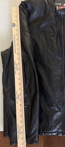 NWT Levi's Mens Black Faux Leather Moto Jacket XXL Sale 99.99 - Picture 2 of 7