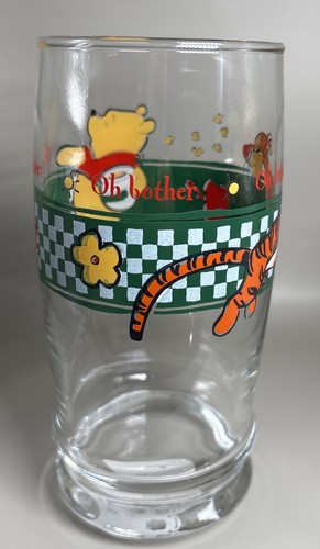 4 Anchor Hocking Vintage Disney Winnie the Pooh Oh Bother Bicchiere Tigro - Foto 3 di 6
