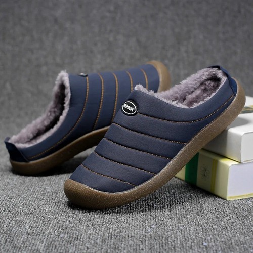 Herren Winter Indoor Outdoor Hausschuhe Warm Fell Slipper Gemütlich Schlafzimmer Haus Schuhe - Bild 6 von 11