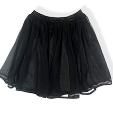 Black Adult OSFM Tulle Skirt Elastic Waist Just Pretend By Wylo Lightweight Tutu