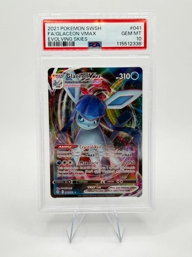 2021 Pokemon Evolving Skies Glaceon VMAX #041 | PSA 10 GEM MINT | Eevee Evolved