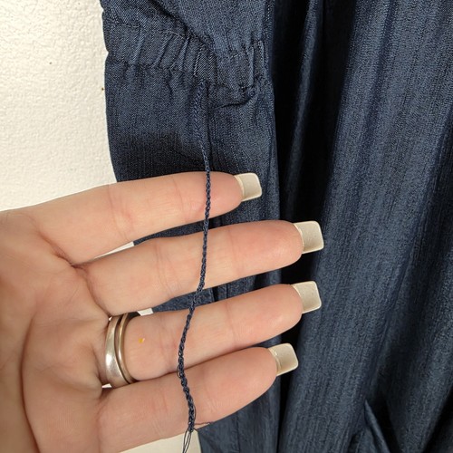 Lane Bryant Chambray Sleeveless Belted Zip Front Jumpsuit Wide Leg Sz 16 Coastal - Picture 10 of 17