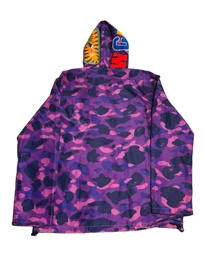 Purple Camo Bape Bathing Ape Hooded Jacket Medium  image 6