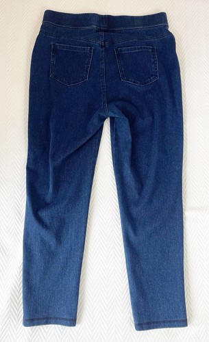 Capris de mezclilla ajustados para mujer adolescente pequeño 4-6 Time & tru 28x22 azul oscuro elástico - Imagen 4 de 6