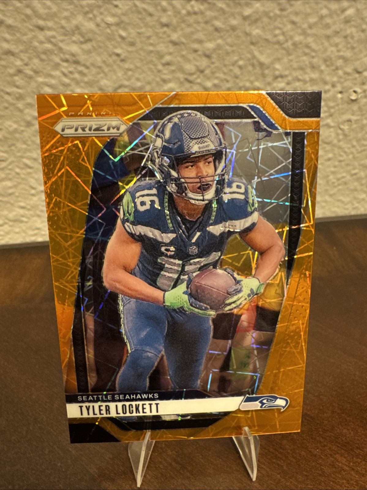 2024 Panini Prizm Football Tyler Lockett Orange Lazer Prizm Seahawks