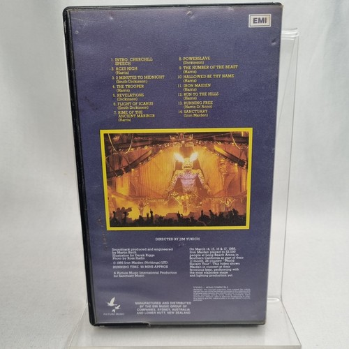 Iron Maiden - Live After Death (VHS, 1985) Vintage Metal Alternative Collectable - Picture 2 of 6