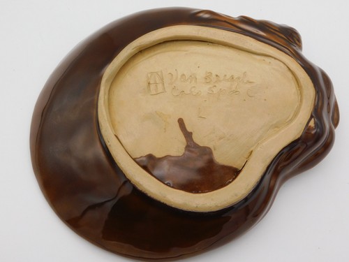Van Briggle Pottery Brown Glaze Mermaid Trinket Dish Ashtray Colorado Springs - Picture 12 of 20