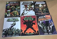 6 Marval: She Hulk,Black Panther,2 Secet Invision,&2 Advangers Secet Invision