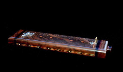 ARTISAN CRIBBAGE BOARD,  UNIQUE ONE-OF-A-KIND - Picture 2 of 10