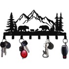 Keys Hooks for Wall, Key Holder Wall Mounter, Metal Bears Hooks, Christmas De...