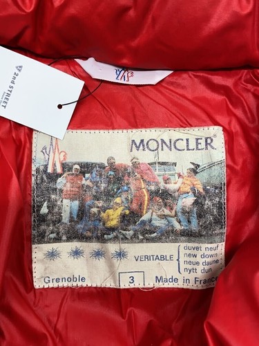 Piumino Moncler anni 80 rosso poliestere taglia 3 made in France #EG CAA - Foto 3 di 6