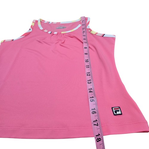 NWT Fila Girls Printed Tank Top Athletic Sleeveless Top Pink Sz M - Picture 6 of 6