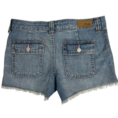 Neu mit Etikett Ralph Lauren Polo Mädchen Shorts Gr. 14 ausgefranst bestickt mehrfarbig - Bild 2 von 4