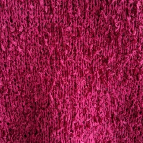 Vintage 80s Boucle Nubby Sweater M Raspberry Hot Pink Textured Casual Hong Kong - Picture 6 of 11