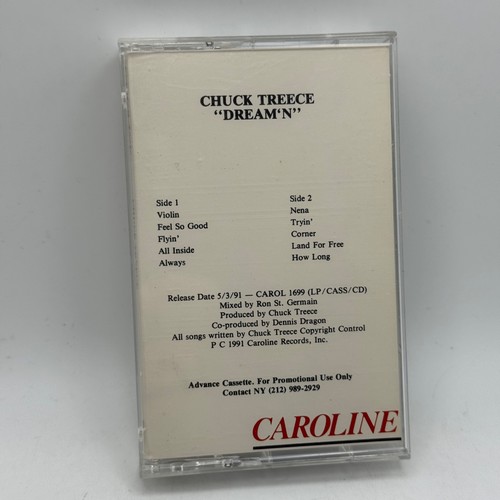 Chuck Treece – Dream'n Cassette Tape Funk Metal 1991 Caroline Records PROMO - Picture 1 of 6