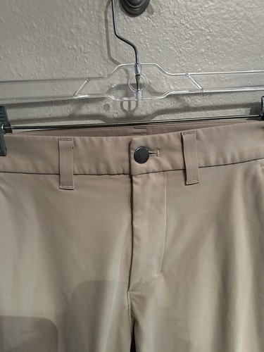 Lululemon Commission Pants Slim Khaki Tan Beige Mens Size 28 28x27 - Picture 2 of 7