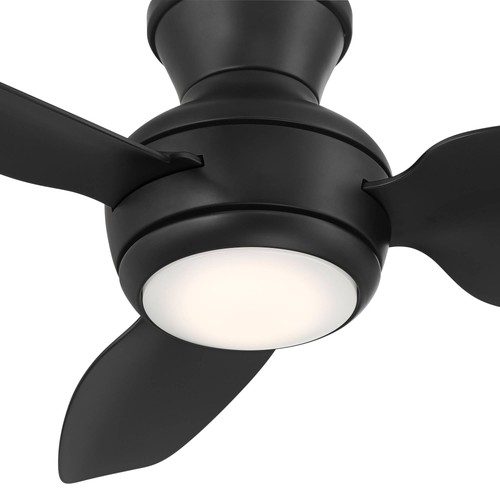 36" Casa Vieja Whirl Matte Black LED Hugger Ceiling Fan with Remote - Bild 3 von 7