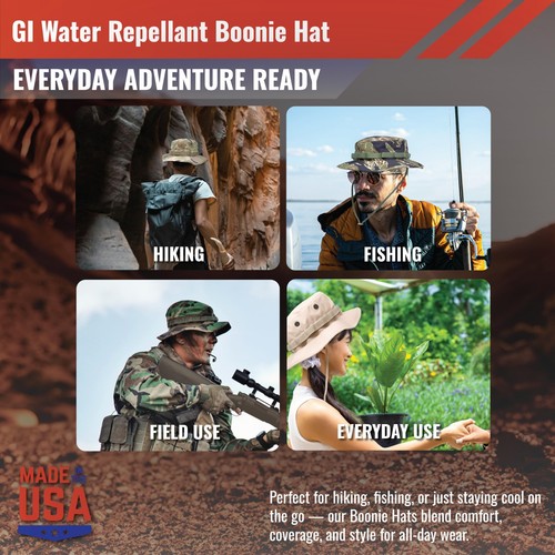 US Military Surplus GI Water Repellant Boonie Hat, Made in USA (US, Numeric, ... - Bild 5 von 8