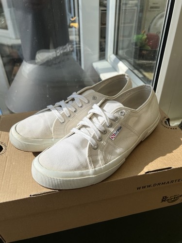 Superga 2750 Cotu Classic Herren Sneaker Weiß Größe 11 EUR 44 1/2 NEU