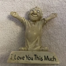 Russ & Wallace Berrie & Co I Love You This Much Vintage Statue USA Made 70s