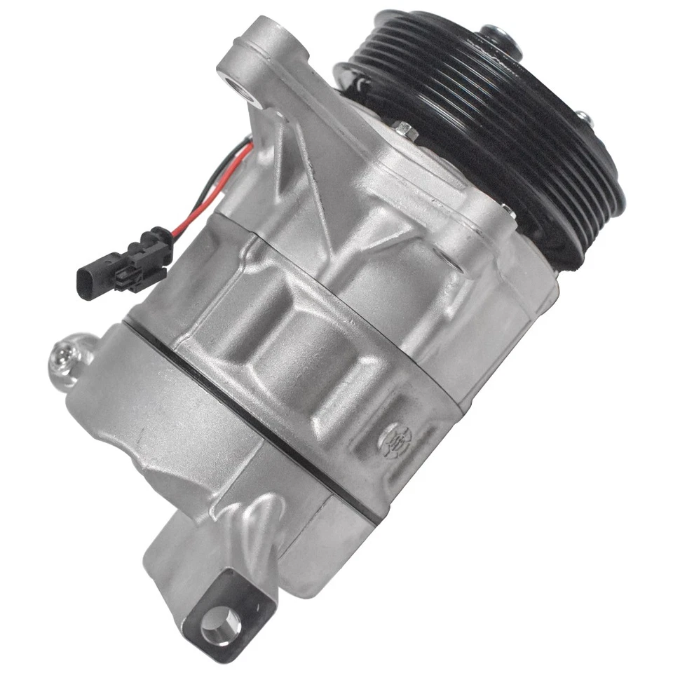 Compresor de aire acondicionado con polea de 6 ranuras para Chevy Traverse 2013-2022 GMC Acadia Buick Foto 3 de 4