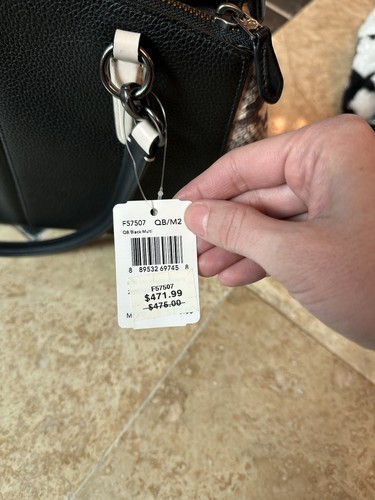 Coach F57507 Christie Carryall Satchel/Shoulder Bag Python Snake Print - Black - Picture 17 of 19