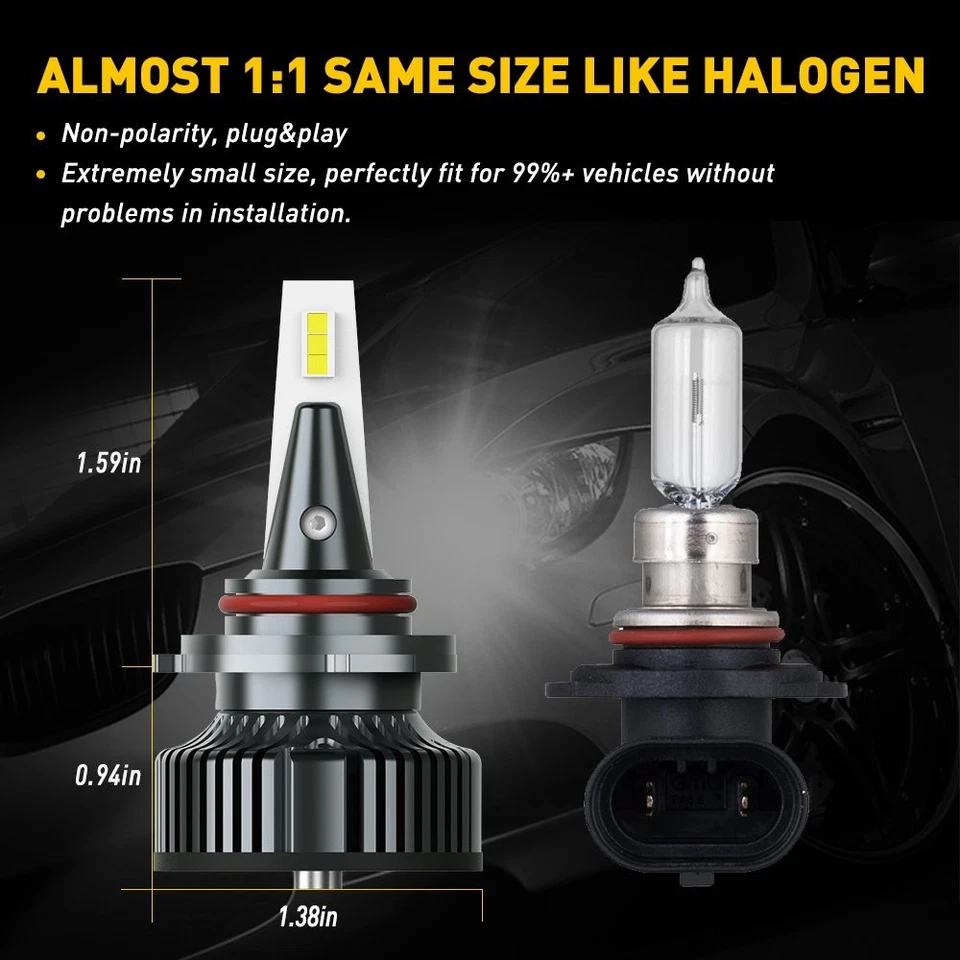 9005 9006 H11 Combo LMP LED Headlight Fog Kits Bulb 6500K White High Low Beam - Image 3 of 4