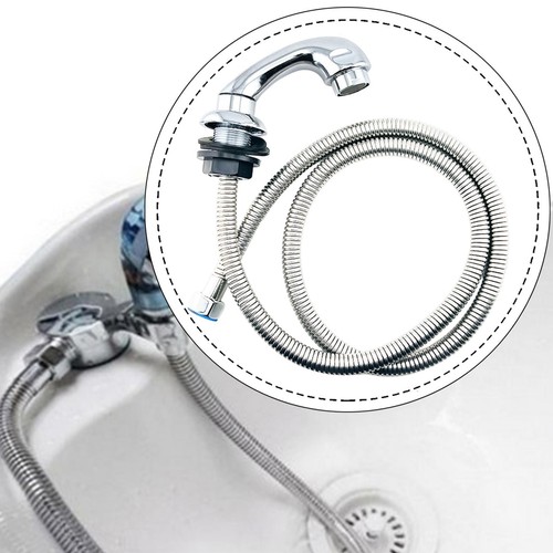 Salon Shampoo Bowl Sprayer Head 47.24inch Hose for Hotel Station Barber Shop - Picture 2 of 7