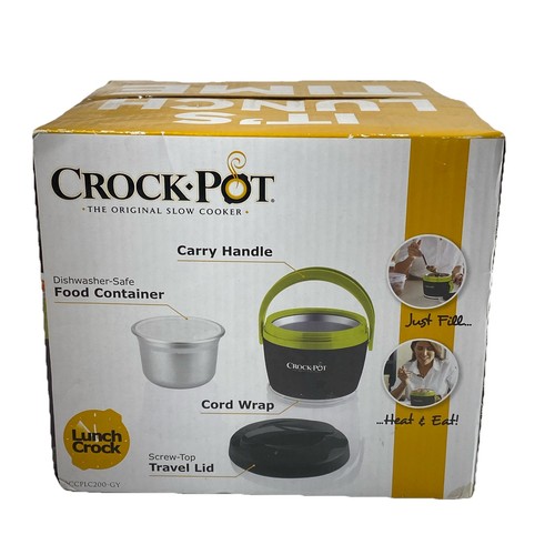 Crockpot Electric Lunch Box, Portable Food Warmer for On-the-Go, 20-Ounce, Grey - Picture 2 of 2