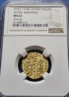 Post 1478 Gold Levant Ducat Venice Imitation Ngc Certified Ms62 3.41 Grams