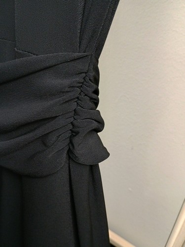 AB Studio Damen Small S schwarz 3/4 Ärmel dehnbar LBD Kleid Party Cocktail - Bild 7 von 13