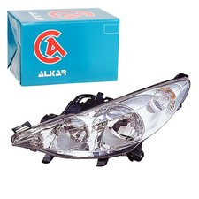 ALKAR H1 H7 SCHEINWERFER +LWR-MOTOR CHROM LINKS passend für PEUGEOT 207 207/207+