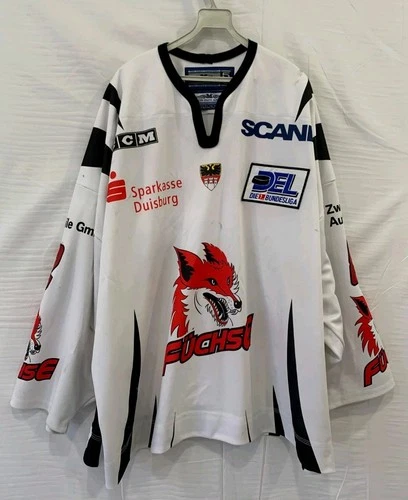 Christian Rohde#82 Füchse Duisburg DEL CCM Game-Worn Style Hockey Jersey 5XL#100